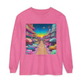 Boho Beach Funky Art Psychedelic Dreamscape Long Sleeve Tee Crunchberry / S Long-sleeve