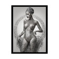 Boudoir Tattooed Women Rolled Posters — Sexy Seductive Lingerie Wall Art 18″ x 24″ (Vertical) / Semi Glossy Poster