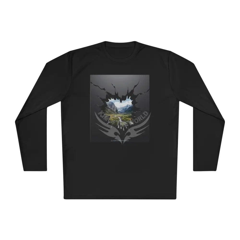 Break Out Window Mountains View - Long Sleeve Tee Black / XS Long-sleeve