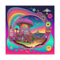 Bright Boho Beach Canvas Art — Vibrant Coastal Wall Decor 20″ x 20″ / 1.25’’ Canvas
