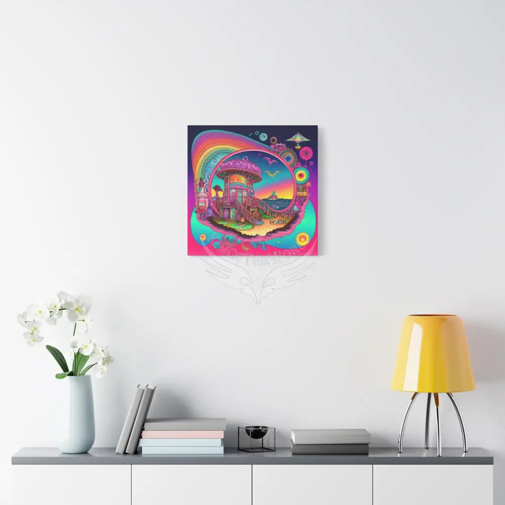 Bright Boho Beach Canvas Art — Vibrant Coastal Wall Decor Canvas
