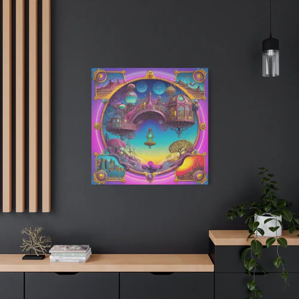 Bright Boho Beach Canvas Art — Vibrant Coastal Wall Decor Canvas