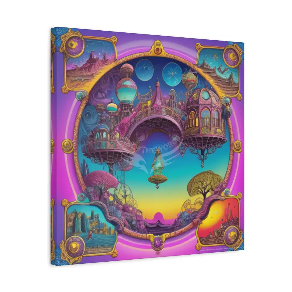 Bright Boho Beach Canvas Art — Vibrant Coastal Wall Decor Canvas