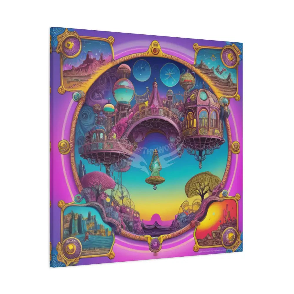 Bright Boho Beach Canvas Art — Vibrant Coastal Wall Decor Canvas