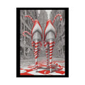 Candycane Holiday Heels Weird Christmas High Heel Shoe Collection -Rolled Poster 18″ x 24″ (Vertical) / Semi Glossy