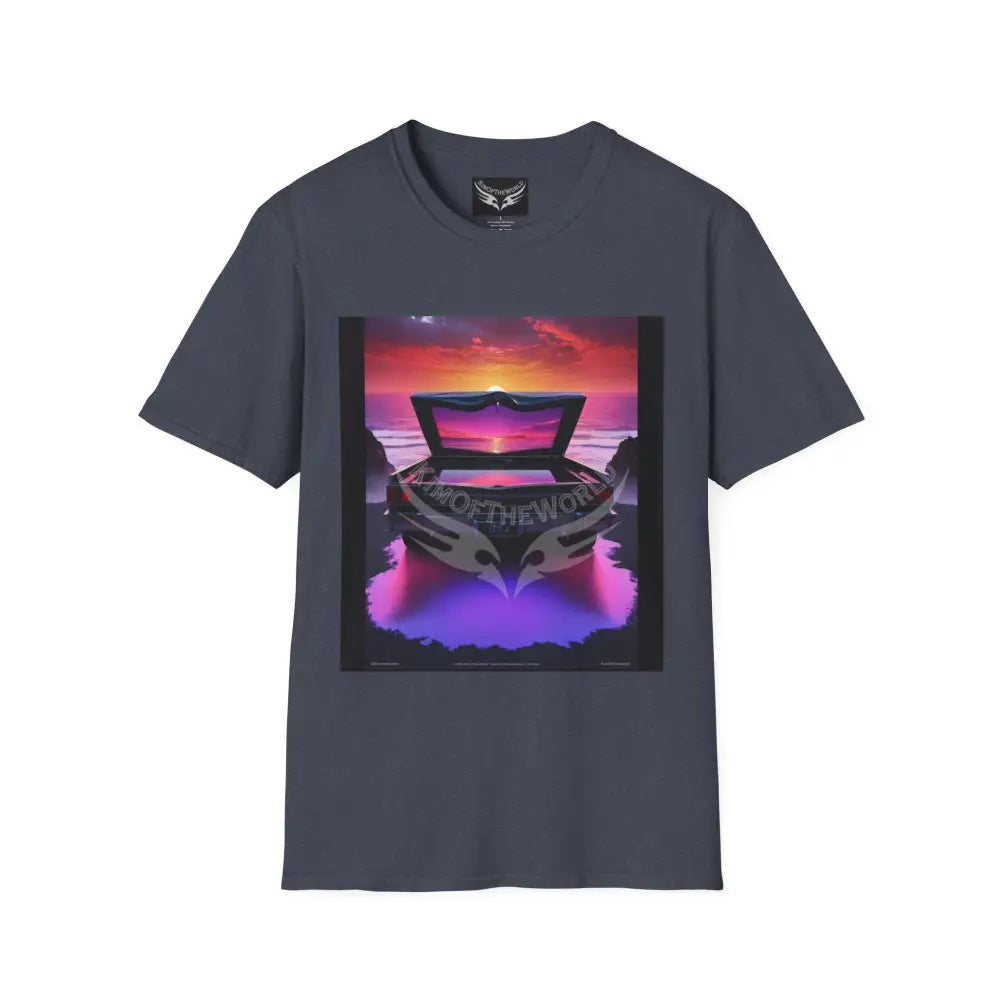 Car Beach Bed - Softstyle T-Shirt Heather Navy / XS T-Shirt