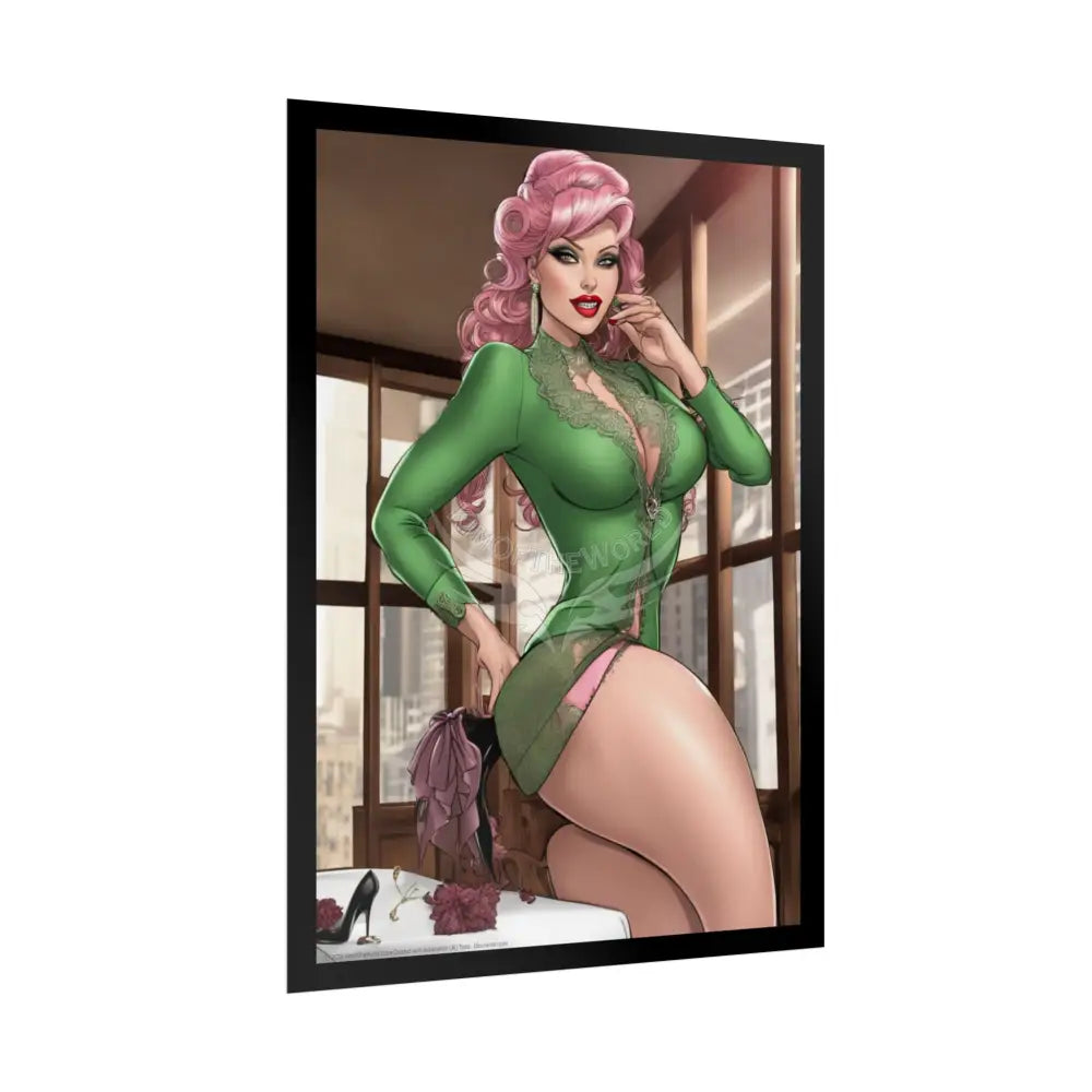 Cartoon Art Naughty Comic Girl - Rolled Poster Poster