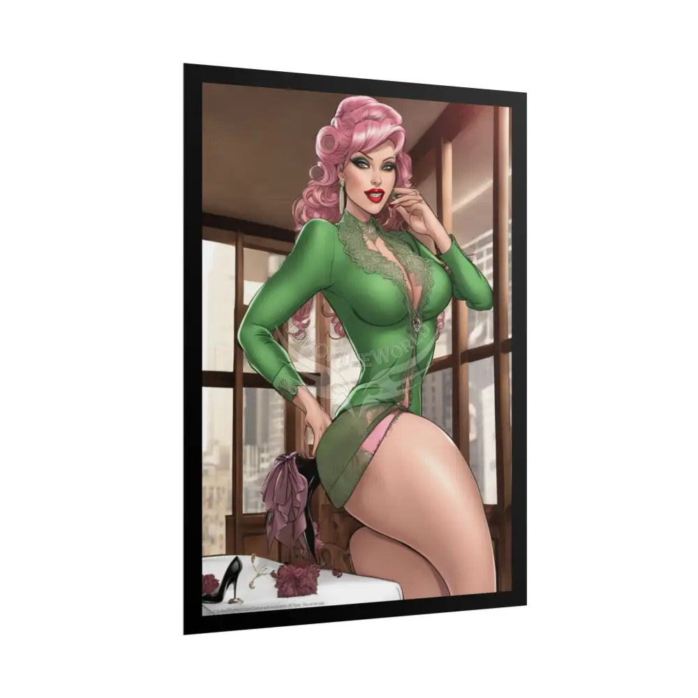 Cartoon Art Naughty Comic Girl - Rolled Poster Poster