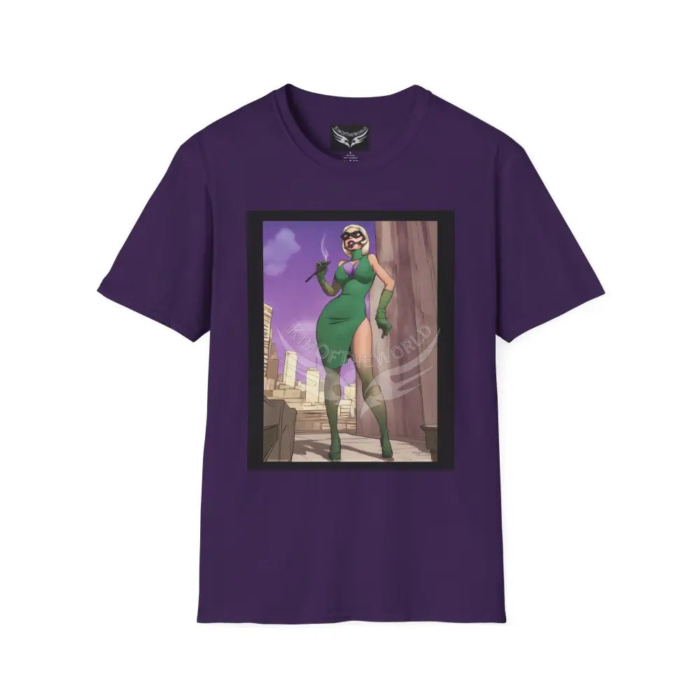 Cartoon Lady Fashion - Softstyle T-Shirt Purple / S T-Shirt