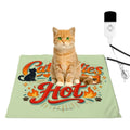 Cat Heating Pad - ’Cat Ladies are Hot’ Sage Green - US Plug - Pet Furniture