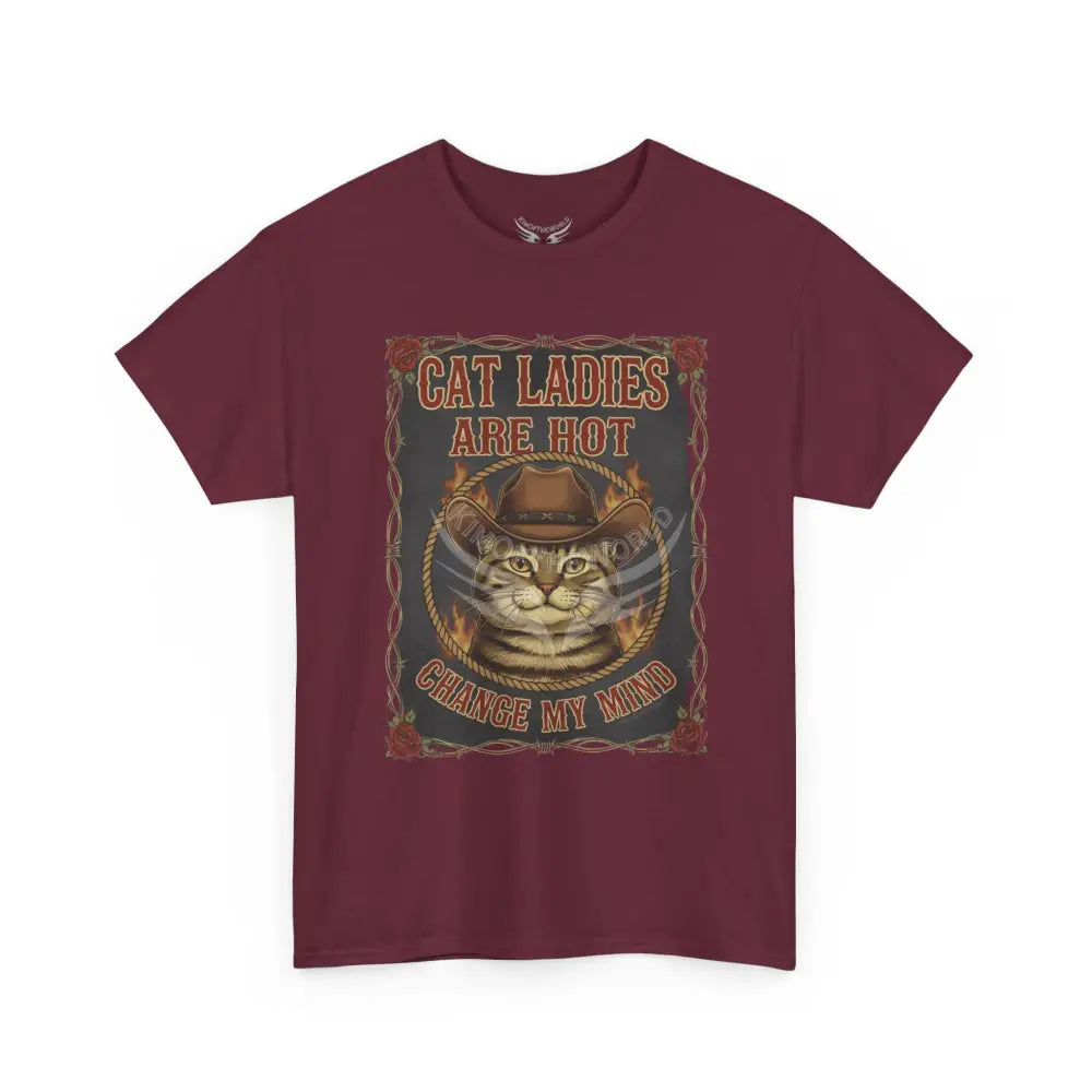 ’Cat Ladies are Hot - Change my Mind’ - Men’s Heavy Cotton Tee T-Shirt