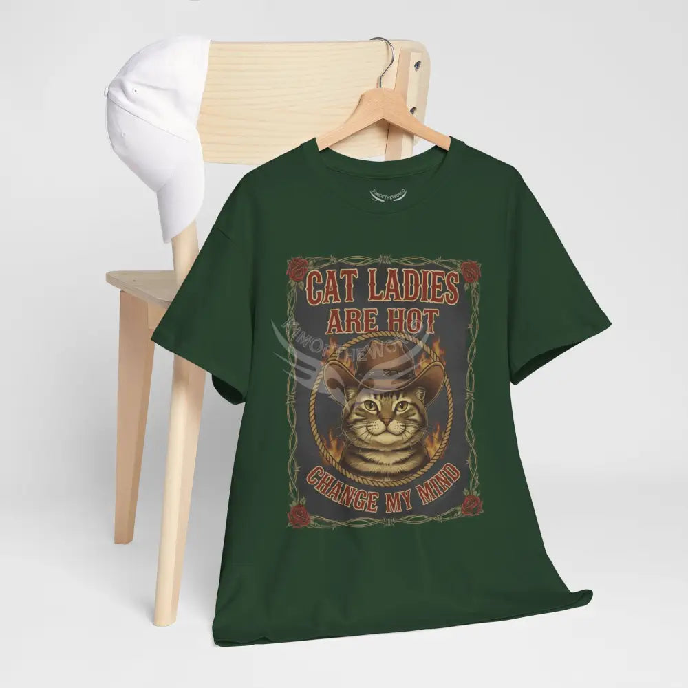 ’Cat Ladies are Hot - Change my Mind’ - Men’s Heavy Cotton Tee T-Shirt