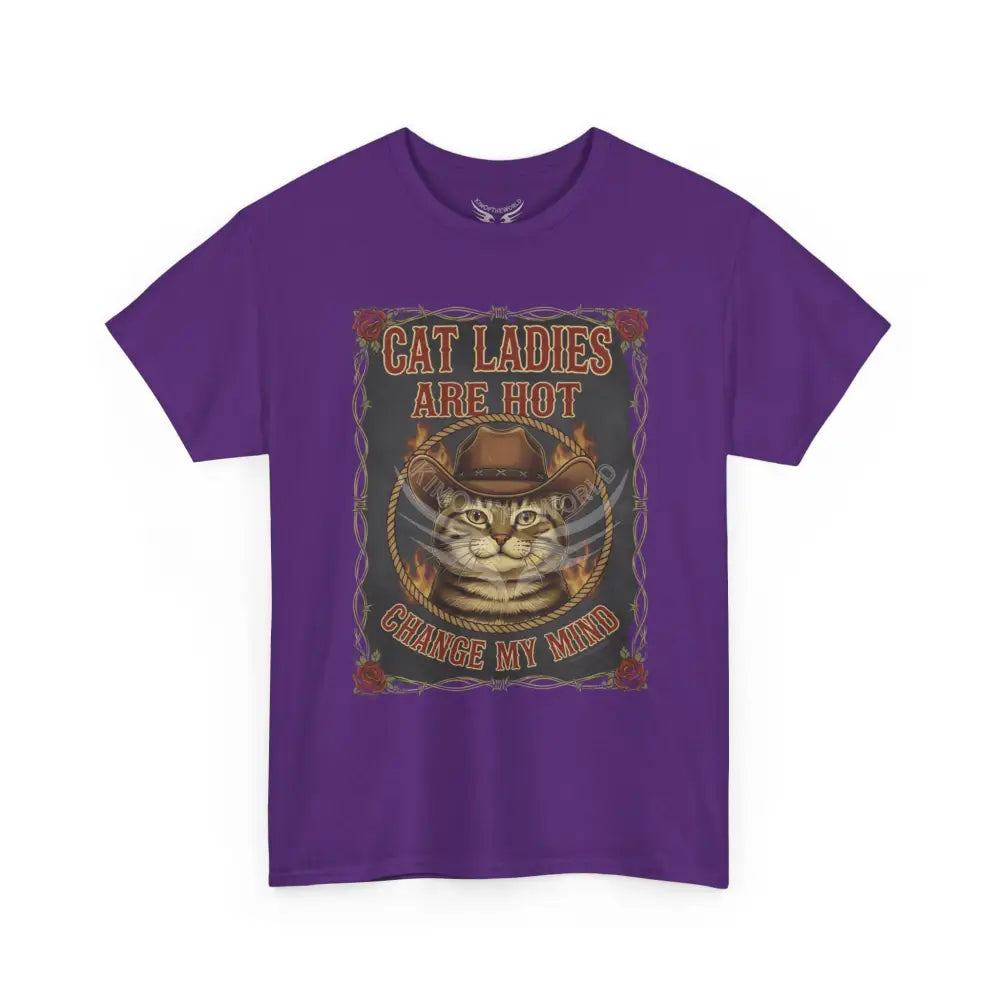 ’Cat Ladies are Hot - Change my Mind’ - Men’s Heavy Cotton Tee T-Shirt