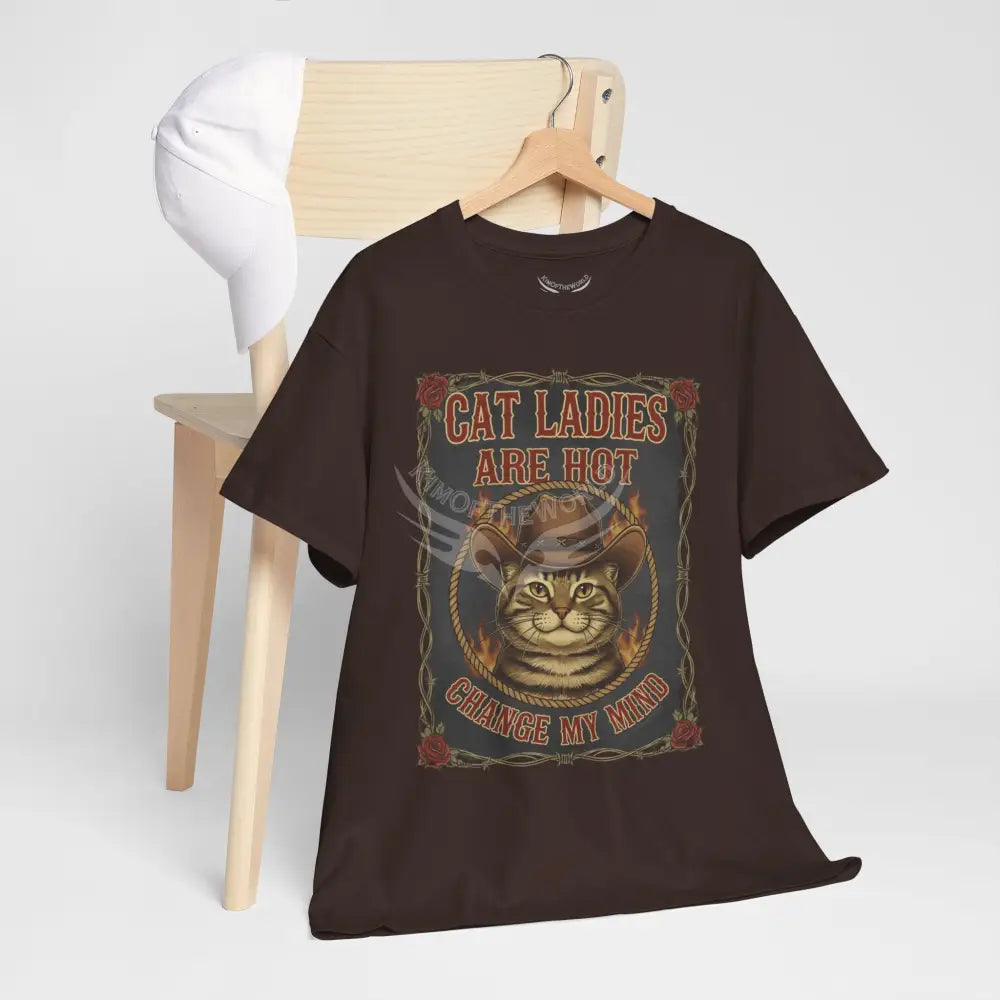 ’Cat Ladies are Hot - Change my Mind’ - Men’s Heavy Cotton Tee T-Shirt