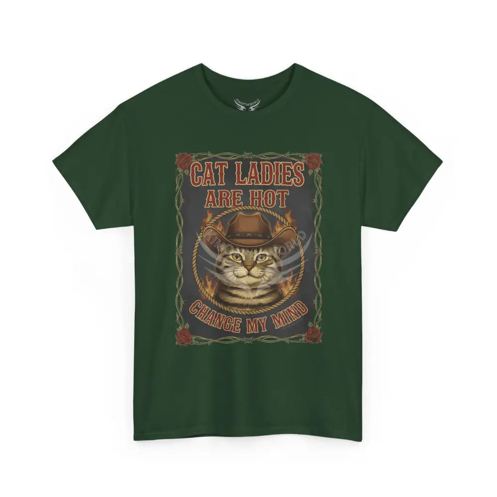 ’Cat Ladies are Hot - Change my Mind’ - Men’s Heavy Cotton Tee T-Shirt