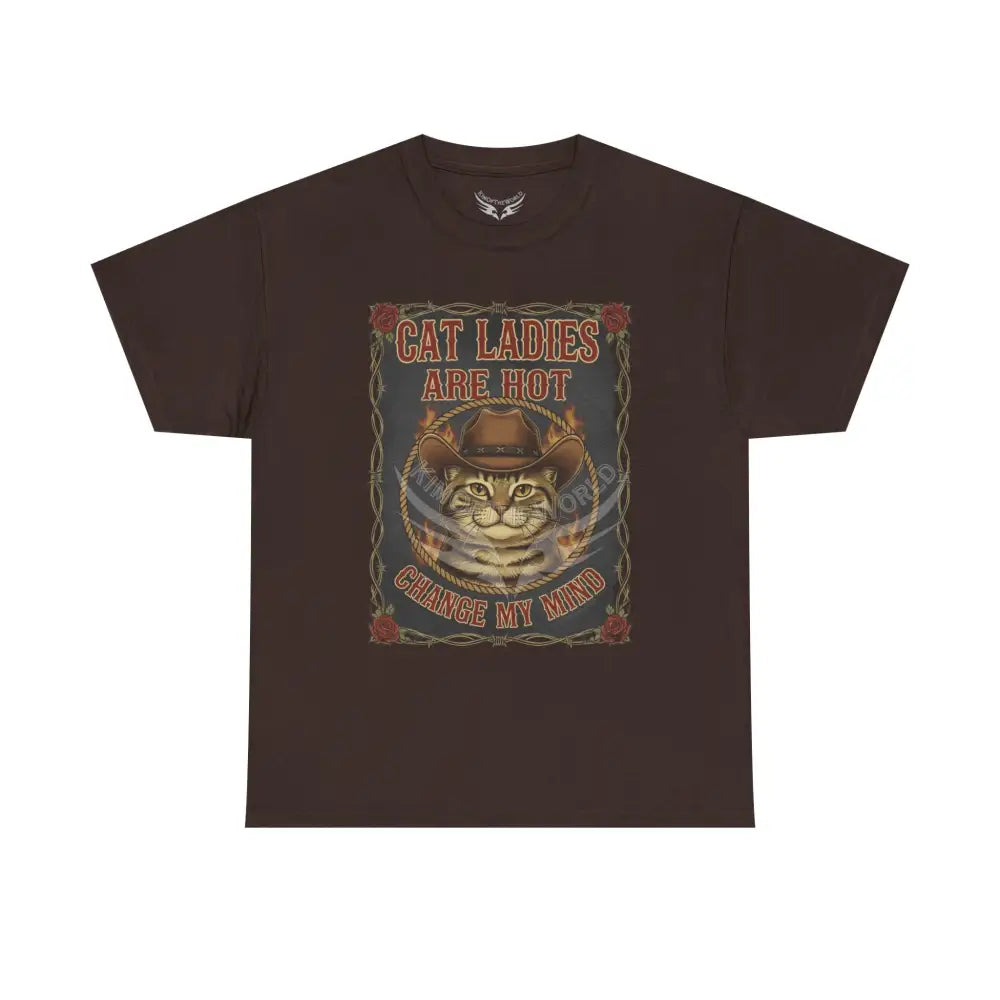 ’Cat Ladies are Hot - Change my Mind’ - Men’s Heavy Cotton Tee T-Shirt