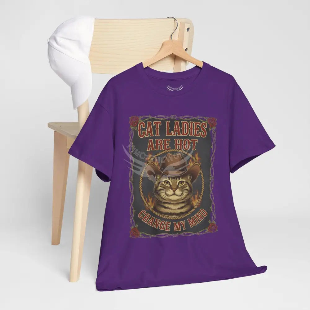 ’Cat Ladies are Hot - Change my Mind’ - Men’s Heavy Cotton Tee T-Shirt