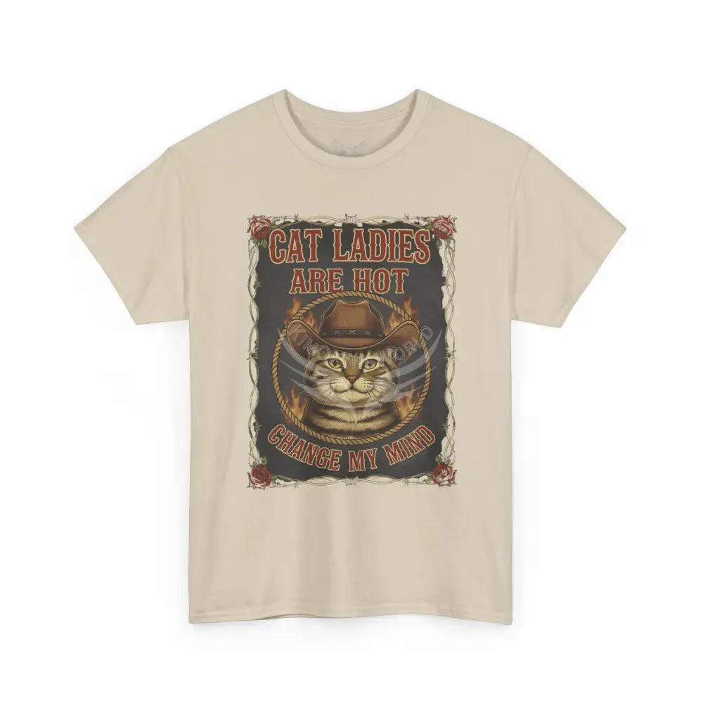 ’Cat Ladies are Hot - Change my Mind’ - Men’s Heavy Cotton Tee T-Shirt