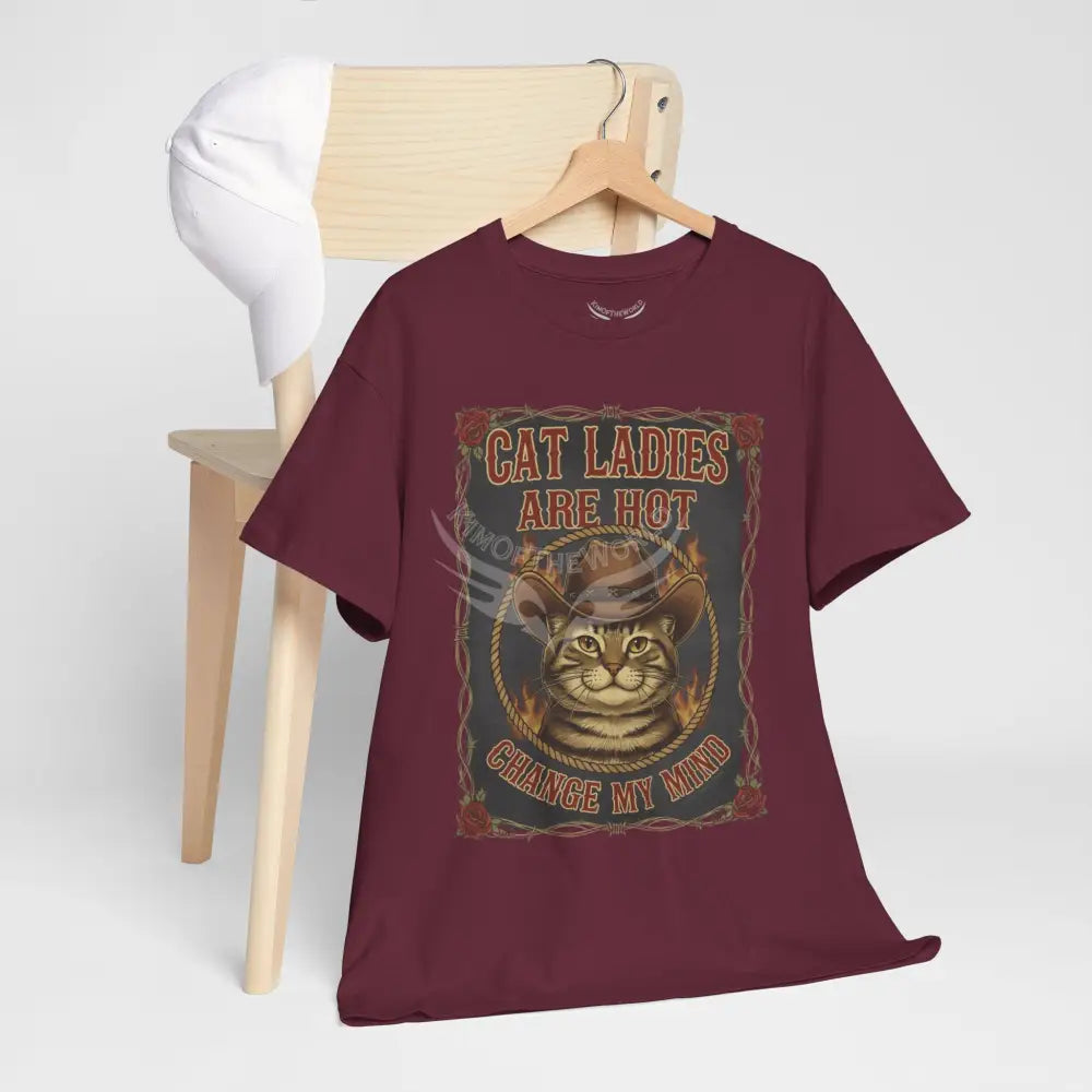 ’Cat Ladies are Hot - Change my Mind’ - Men’s Heavy Cotton Tee T-Shirt