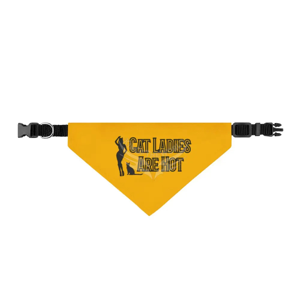 Cat Ladies Are Hot Clip-On Pet Bandana — Funny Cat Mom Accessory M Pets