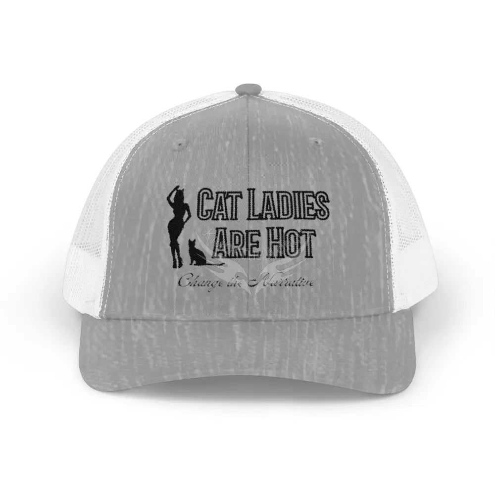’Cat Ladies Are Hot’ Snapback Trucker Cap — Retro Cat Lovers’ Hat Hats