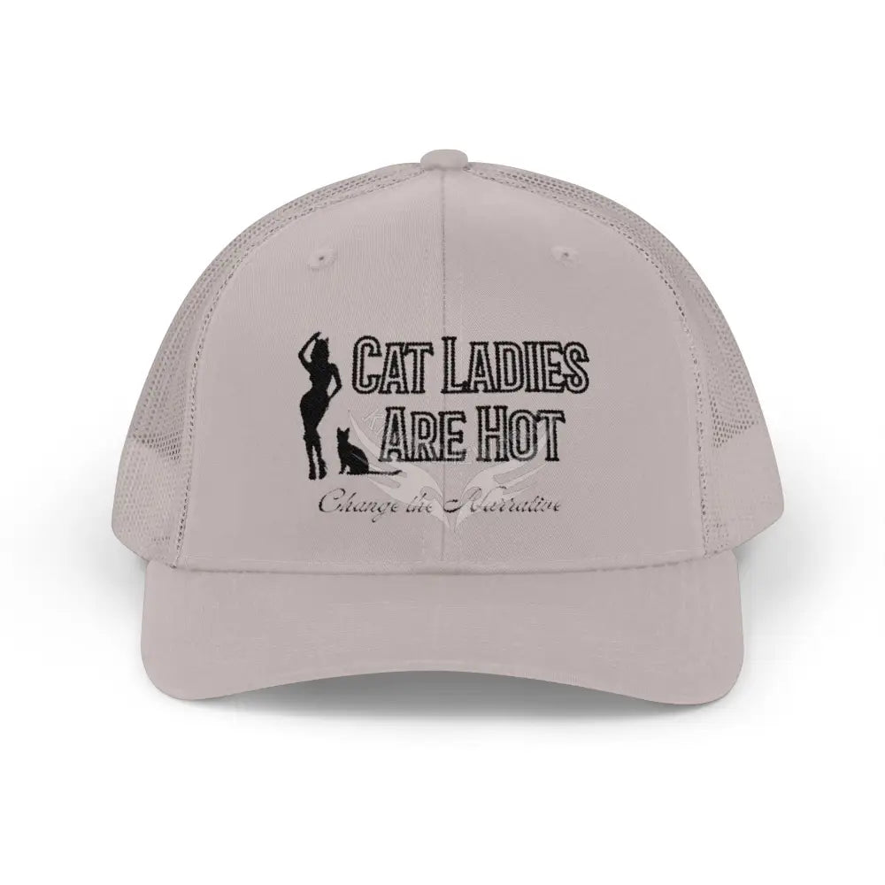 ’Cat Ladies Are Hot’ Snapback Trucker Cap — Retro Cat Lovers’ Hat Hats