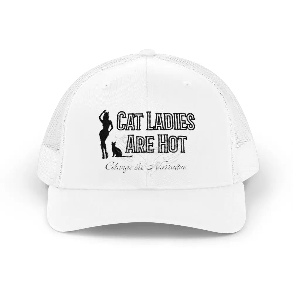 ’Cat Ladies Are Hot’ Snapback Trucker Cap — Retro Cat Lovers’ Hat Hats