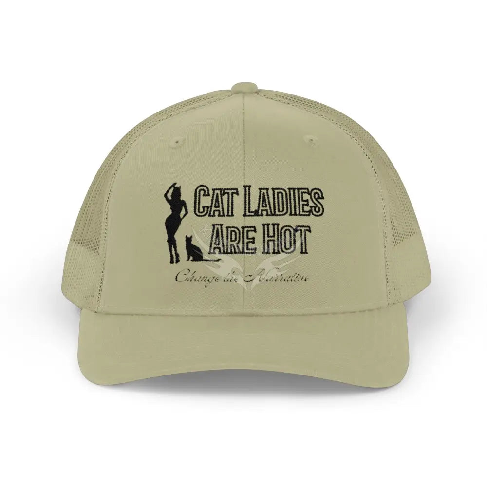 ’Cat Ladies Are Hot’ Snapback Trucker Cap — Retro Cat Lovers’ Hat Hats