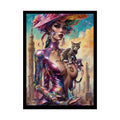 ’Cat Ladies are Still Hot’ Fashion Sexy Giant CatLady Portrait — Playful Art Print Pushing Positive Cat Lady Narrative