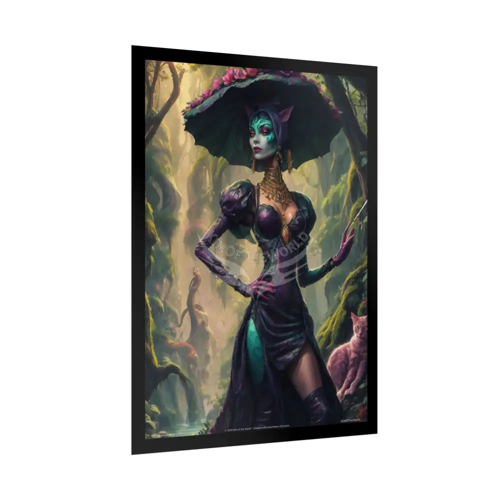 ’Cat Ladies are Still Hot’ Fashion Sexy Giant CatLady Portrait — Playful Art Print Pushing Positive Cat Lady Narrative