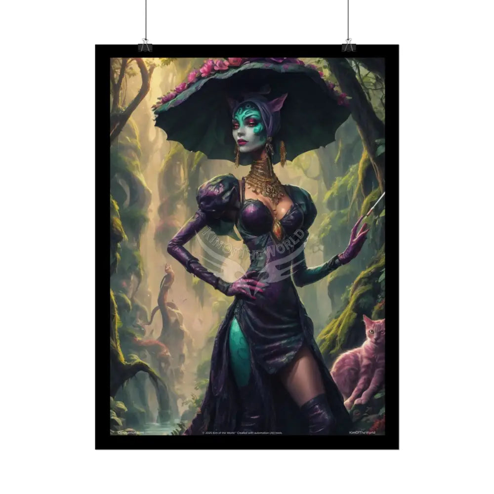 ’Cat Ladies are Still Hot’ Fashion Sexy Giant CatLady Portrait — Playful Art Print Pushing Positive Cat Lady Narrative