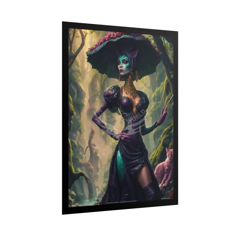 ’Cat Ladies are Still Hot’ Fashion Sexy Giant CatLady Portrait — Playful Art Print Pushing Positive Cat Lady Narrative