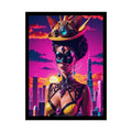 ’Cat Ladies are Still Hot’ Fashion Vaporwave Giant CatLady Portrait — Playful Art Print Pushing Positive Cat Lady