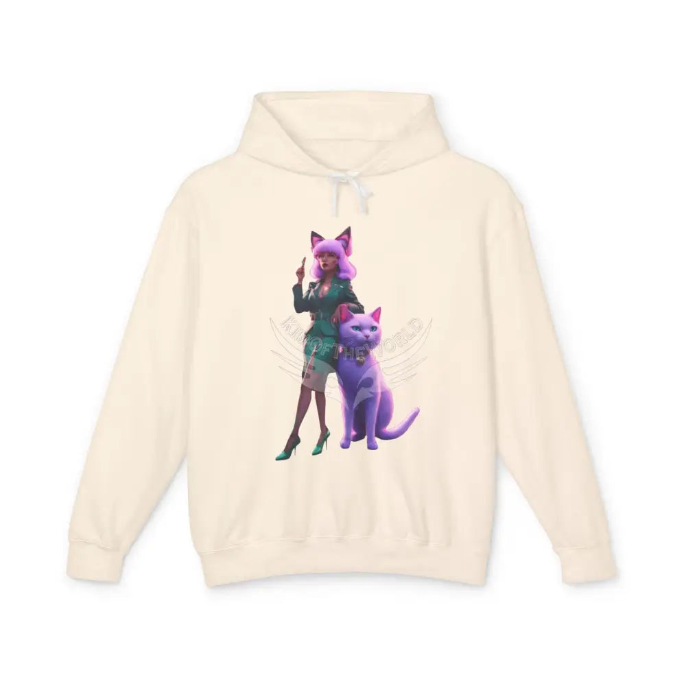 Cat Ladies Are Still Hot Hoodie — Feminine Cat Lady Graphic Sweatshirt S / Ivory Hoodie