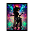 ’Cat Ladies are Still Hot’ Silhouette Giantess Sexy Fashion Cosplay Giant CatLady Portrait — Playful Art Print Pushing