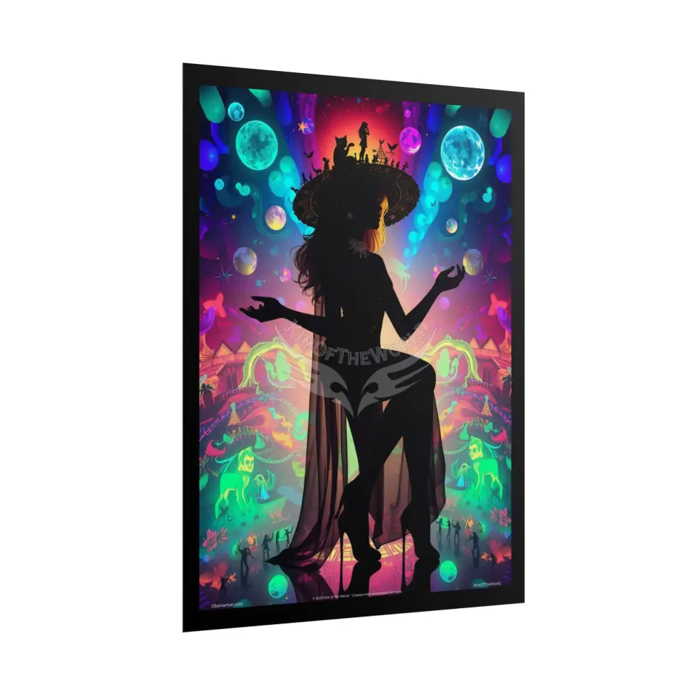 ’Cat Ladies are Still Hot’ Silhouette Giantess Sexy Fashion Cosplay Giant CatLady Portrait — Playful Art Print Pushing