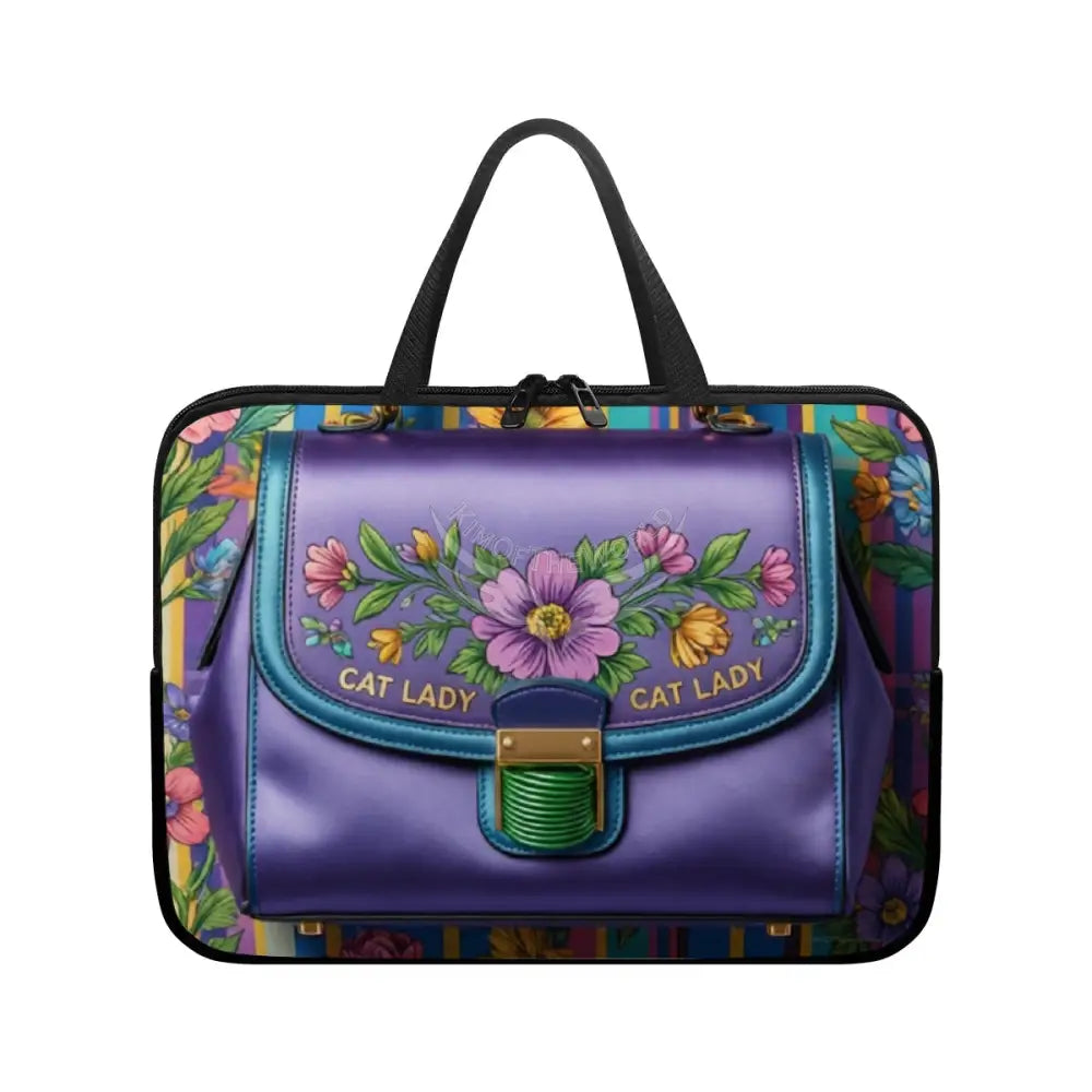 Cat Lady 3D Handbag Laptop Bag 10’’ Computer Bag