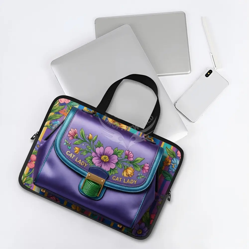 Cat Lady 3D Handbag Laptop Bag Computer Bag