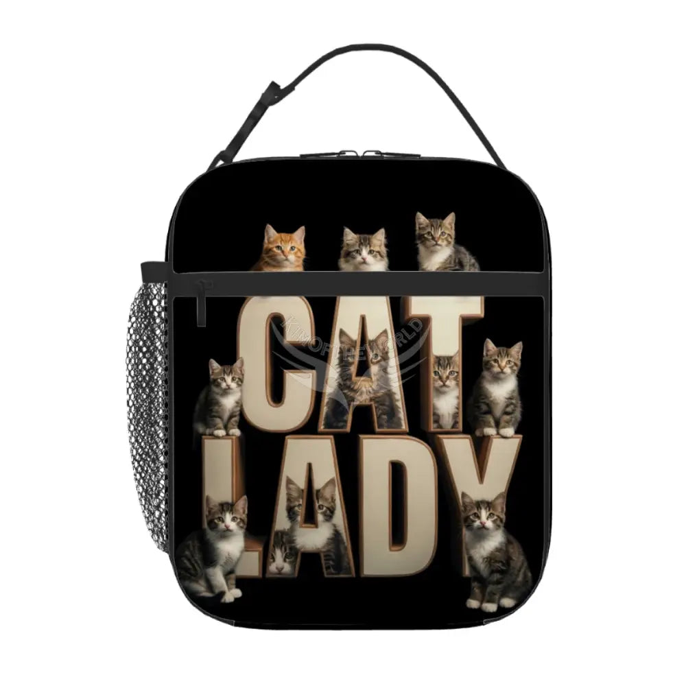 Cat Lady 3D Lunch Bag One Size Lunch Bag