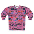’Cat Lady’ All-Over Print Sweatshirt — Pink Patterned Cozy Pullover for Cat Lovers L All Over Prints