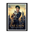 ’Cat Lady: Beautiful Confident Empowered’ - Change the Narrative Retro Faux Movie Poster - Rolled Poster 18″ x 24″