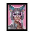 Cat Lady Cosplay Colorful Funky Kitty Meow Portraits (Rolled Posters) 18″ x 24″ (Vertical) / Semi Glossy Poster