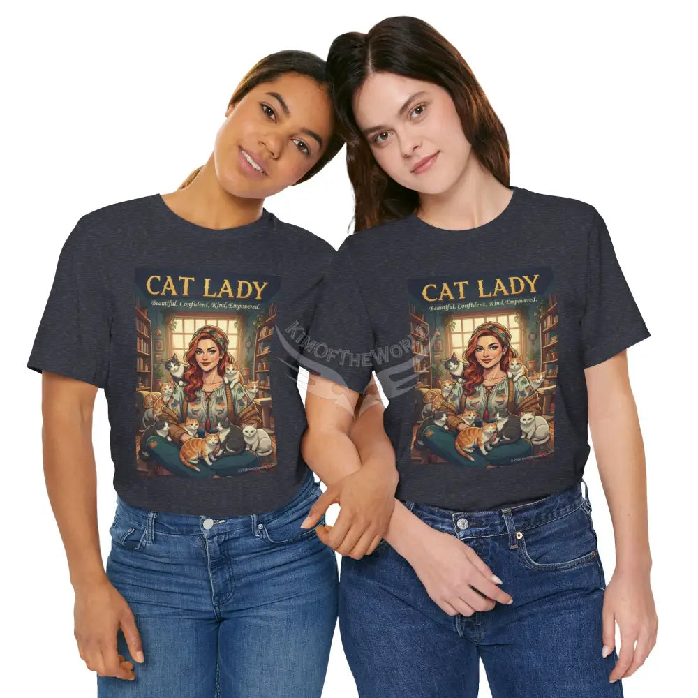 ’Cat Lady - Empowered’ Tee — Cute Catgirl T-Shirt T-Shirt