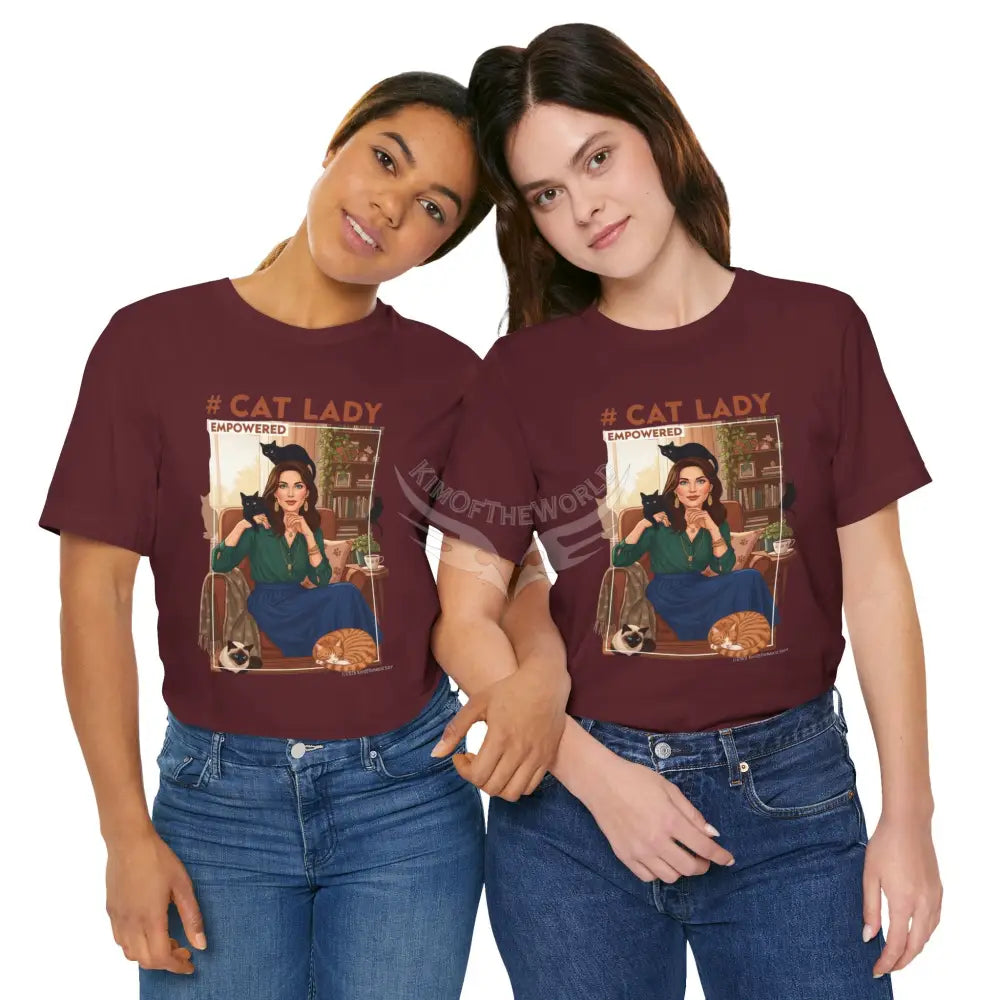 ’#Cat Lady - Empowered’ Tee — Cute Catgirl T-Shirt T-Shirt