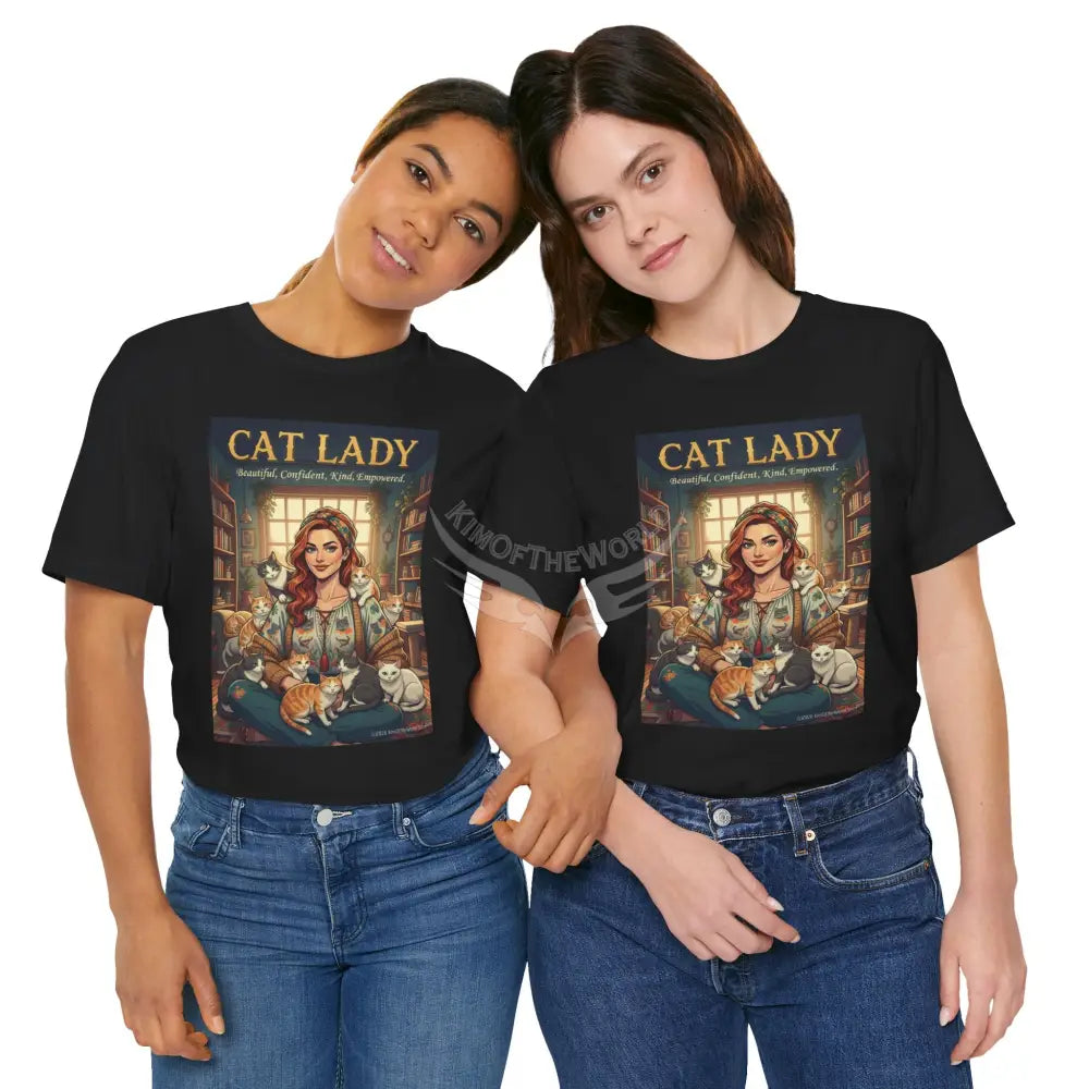 ’Cat Lady - Empowered’ Tee — Cute Catgirl T-Shirt T-Shirt