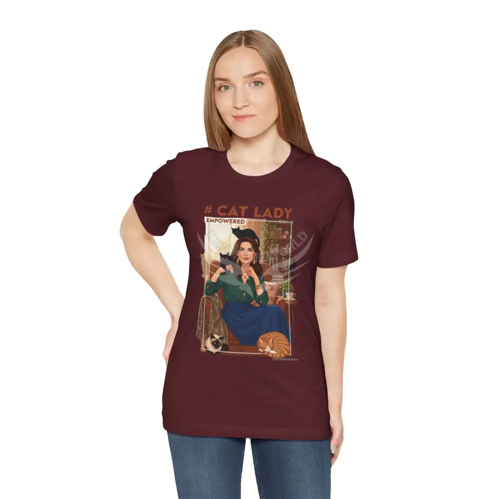 ’#Cat Lady - Empowered’ Tee — Cute Catgirl T-Shirt T-Shirt