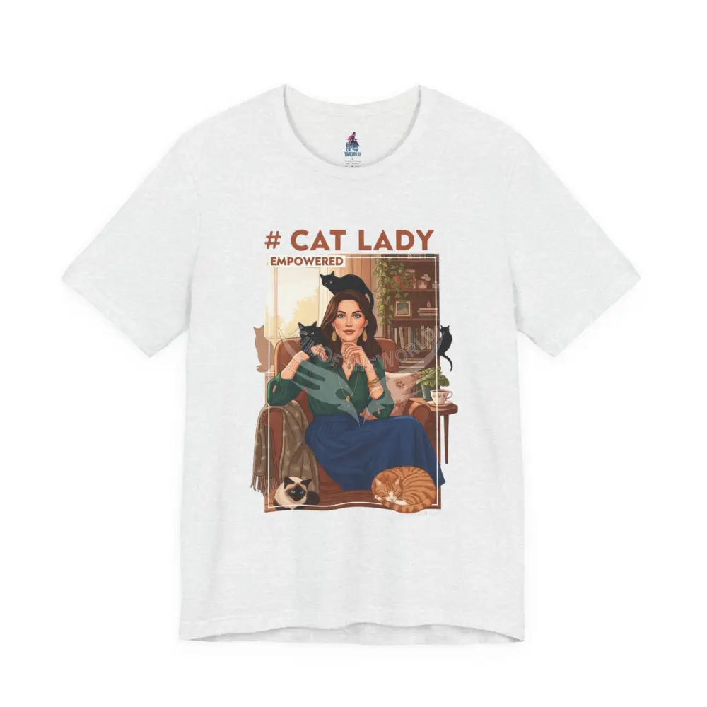’#Cat Lady - Empowered’ Tee — Cute Catgirl T-Shirt S / Ash T-Shirt