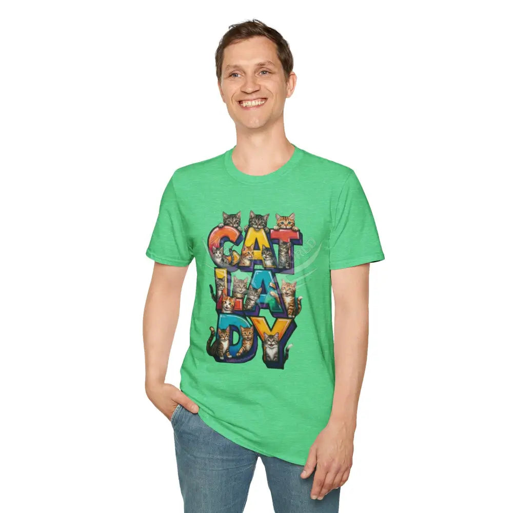 Cat Lady Graffiti Kitty Cats Cat Parent Tee - Softstyle T-Shirt T-Shirt