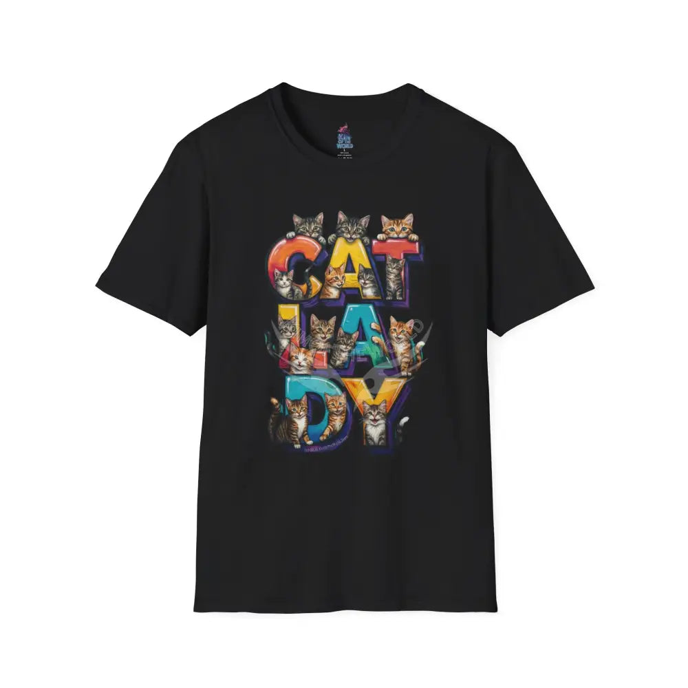 Cat Lady Graffiti Kitty Cats Cat Parent Tee - Softstyle T-Shirt T-Shirt