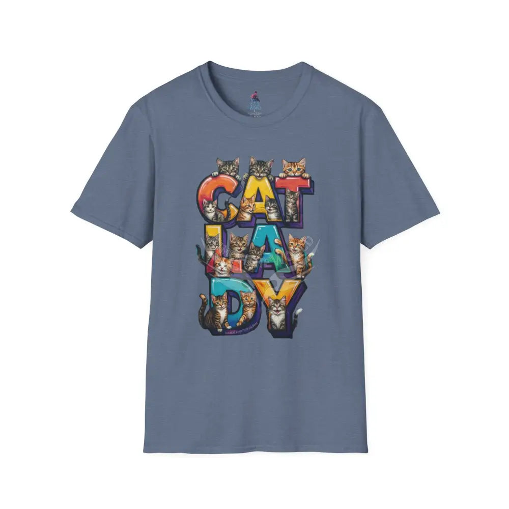 Cat Lady Graffiti Kitty Cats Cat Parent Tee - Softstyle T-Shirt T-Shirt